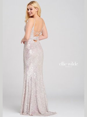 Ellie Wilde Plugging v-neck petal color dress back side