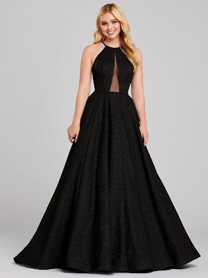 Ellie Wilde Ball Gown prom Black Color dress