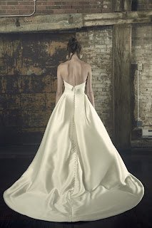 Sarah Nouri strapless Ball Gown Bridal Dress back design