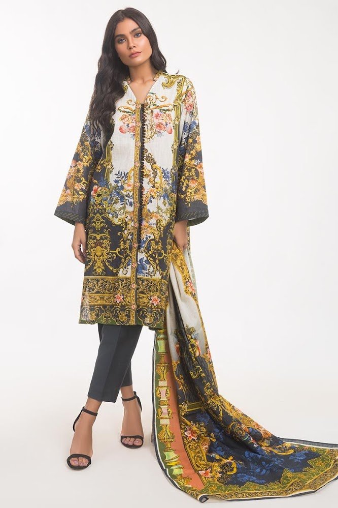 Gul ahmed 3 pieces khaddar suit winter pret collection