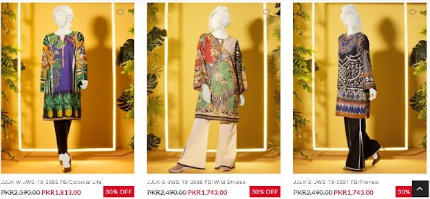 Junaid jamshed women kurti pretwear sale collection