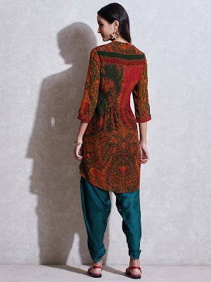 Ritu Kumar Red & Pink Kurtis Back side