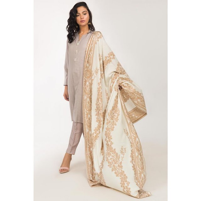 Ready to wear lilac color viscose suit winter collection