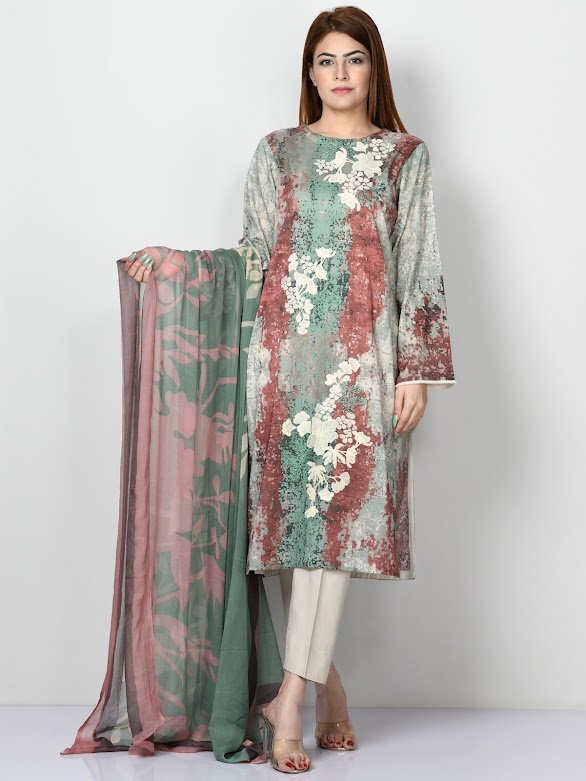 Limelight embroidered pret suit Beige color