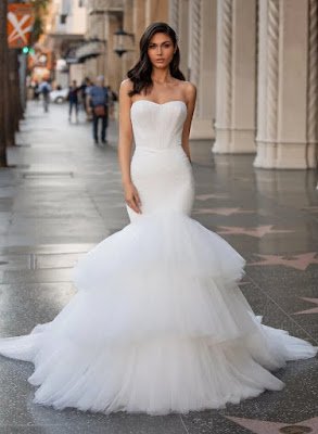 Pronovias Mermaid with gown butter Sweetheart Neckline Bridal Dress
