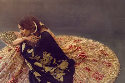 Ali Xeeshan Red & Gold Raw Silk Bridal Dresses