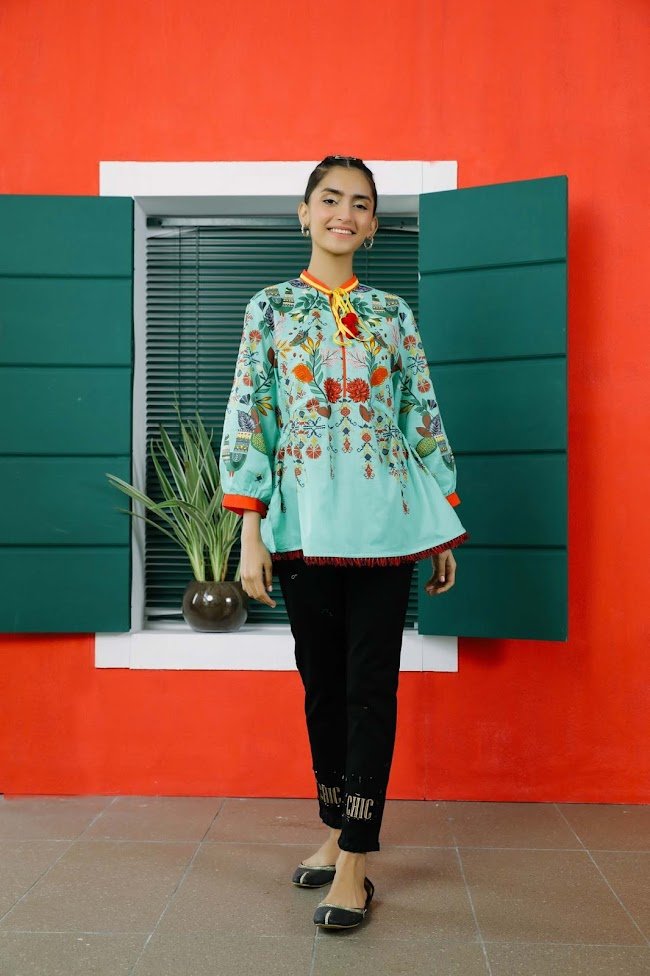 Ethnic Pishta lawn shirt