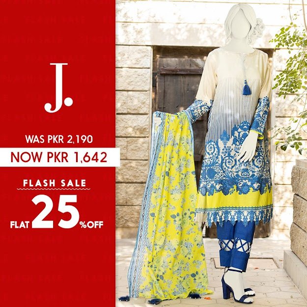 Junaid Jamshed Blue color lawn sale collection