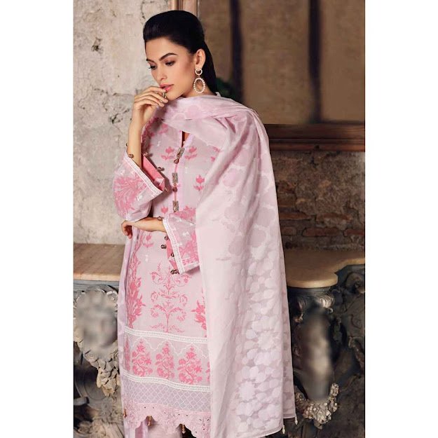 Gul Ahmed light pink lawn eid collection
