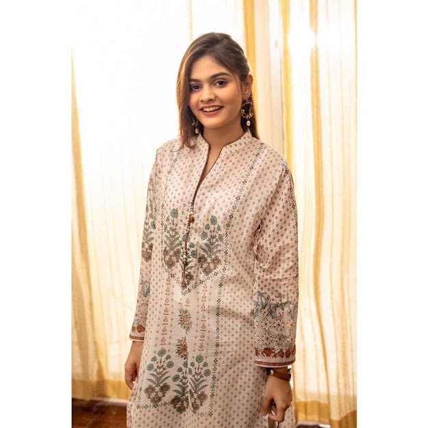 Gul Ahmed Unstitched suit off white color