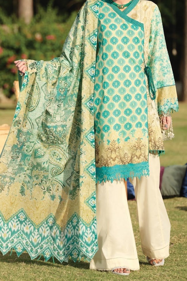 Almirah Aqua color lawn Eid collection 2020