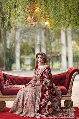 Ali Xeeshan Red Color Bridal collection
