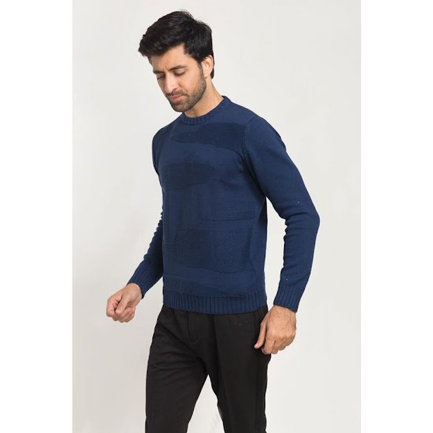 Men's winter wear blue sweaters
