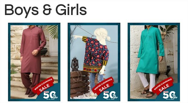 J. Junaid jamshed sale on boys & Girls