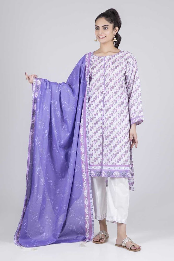 Bonanza Satrangi purple Lawn suit