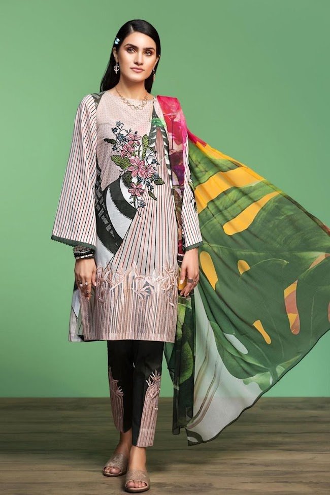 Nishatlinen multicolour Lawn Suit