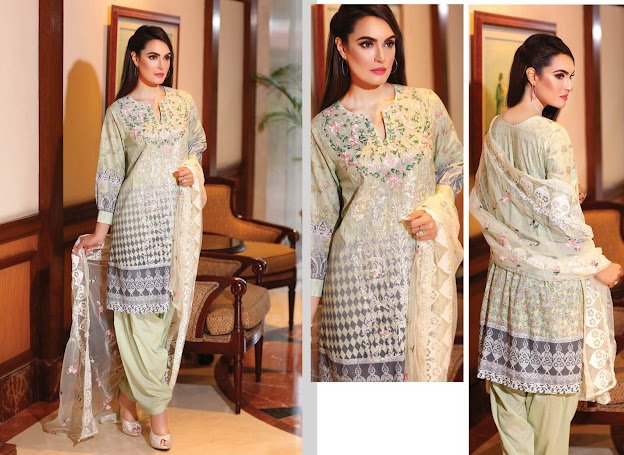 Nadia Hussain off White color suit