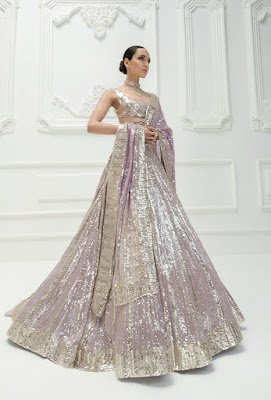 Manish Malhotra Lehenga Lilac Sorbet Sequins Lehenga