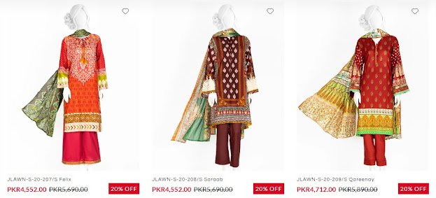 J. janiad jamshed sale on festive collection women