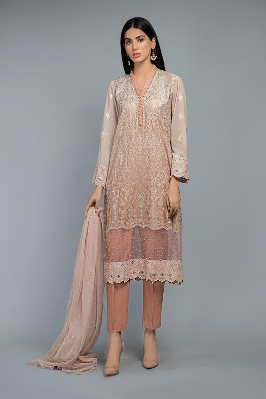 Maria B Tea Pink suit lawn summer collection
