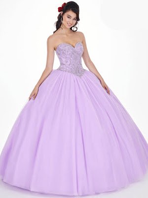 Mary's Quinceanera Ball Gown Design Lilac Color Dress