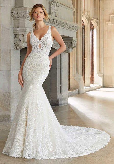 Mori lee style with ivory color wedding dress