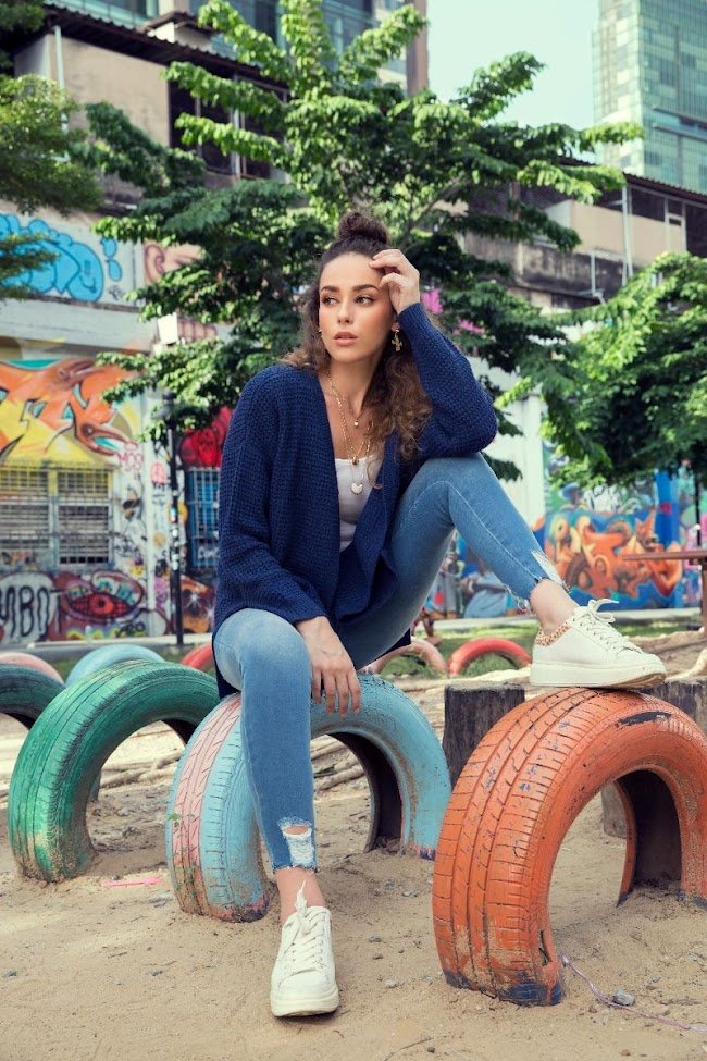 ideas women' winter wear blue colour and open front style sweaters