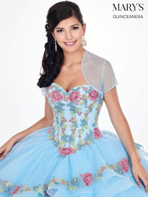 Sky Blue color Ball Gown Dress Front Design