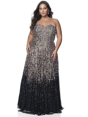 Sweetheart A-line Intrigue by Blush plus size porn dress lvory color