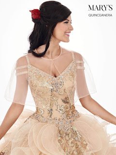 Cold shoulder Gold Color Ball Gown Dress Front Design