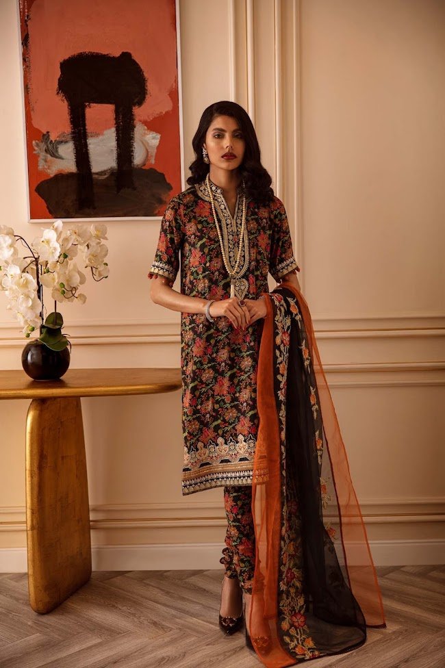 Ethnic Multicolour Viscose Suit