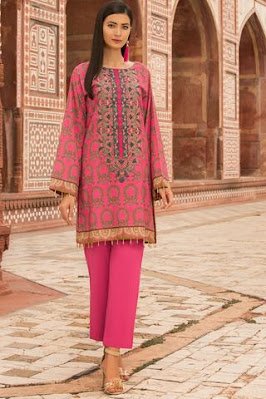 Warda Embroidered pink color khaddar suit winter unstitched collection