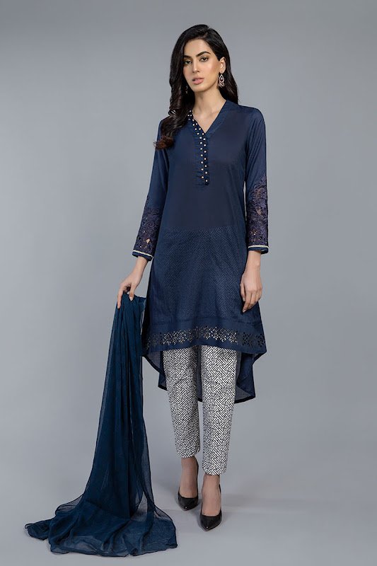 Maria B lawn Suit Blue color