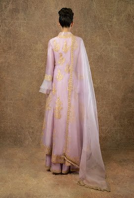 Manish Malhotra dress Lavender chanderi angraka backside