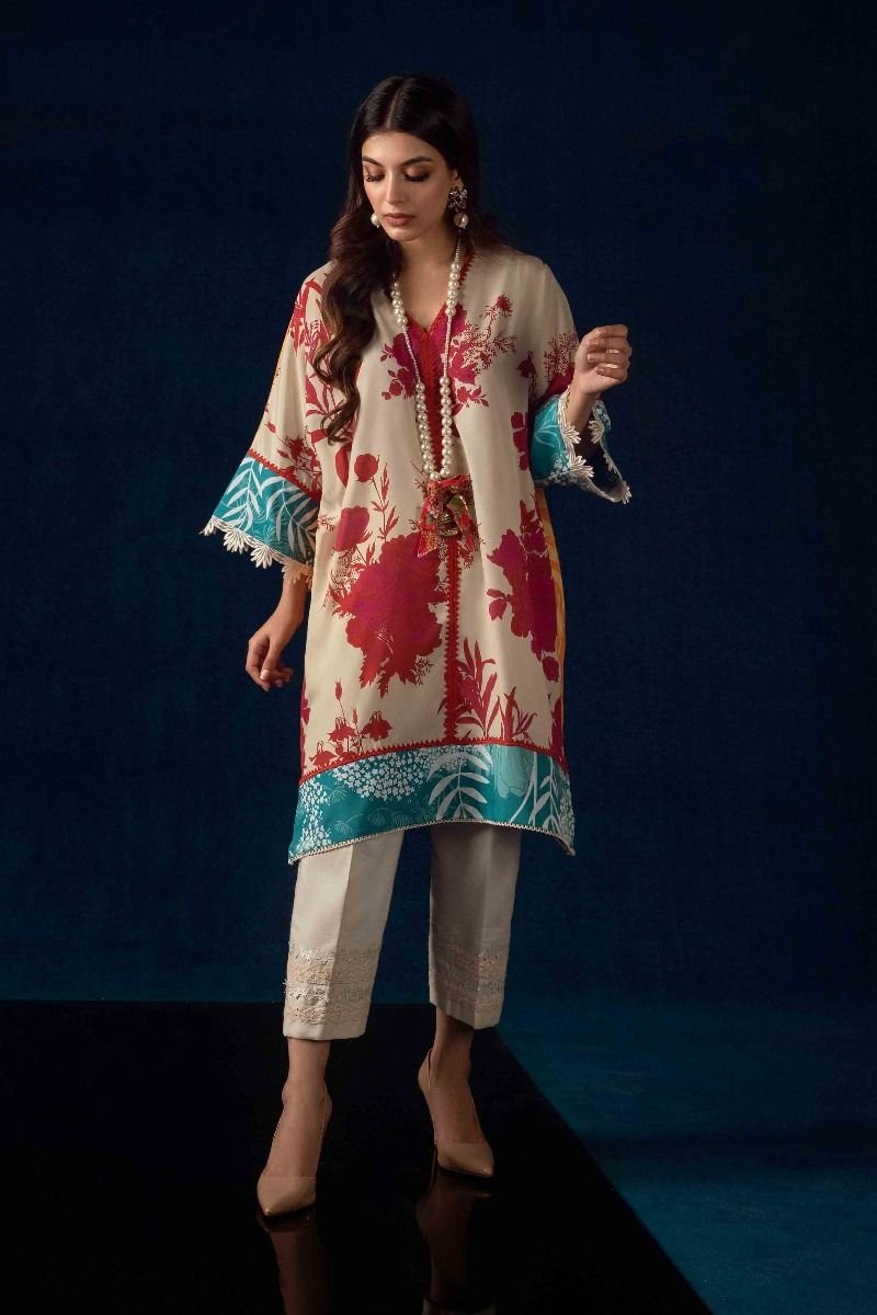 Sana Safinaz kurnool winter Beige color dress 