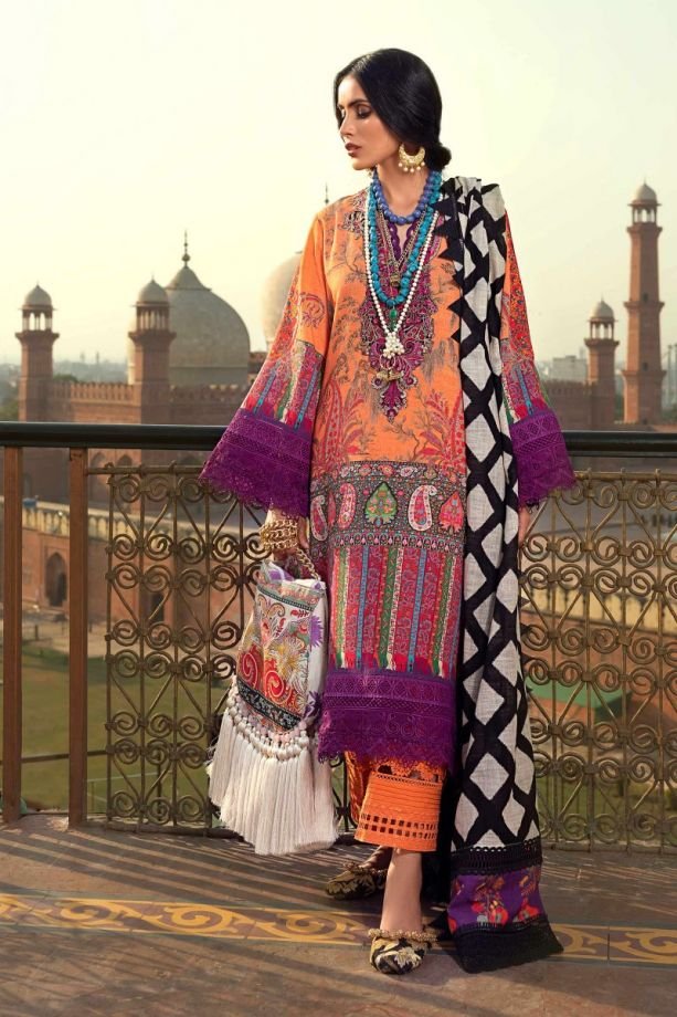 Sana Safinaz Winter Embroidered on organza dress 2021