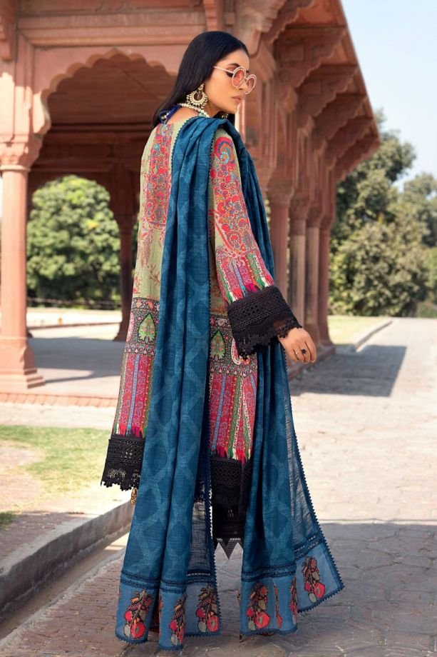 Sana Safinaz Winter Multi color embroidered dress 2021