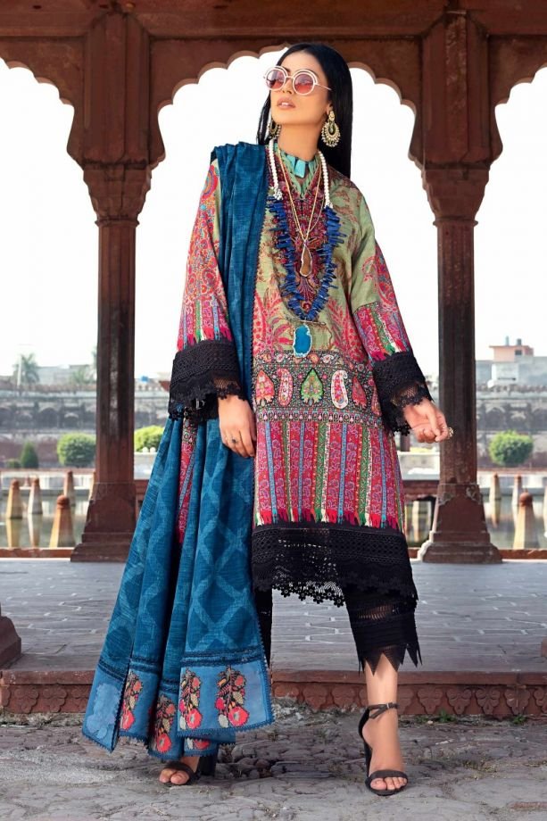 Sana Safinaz Winter Multi color embroidered dress